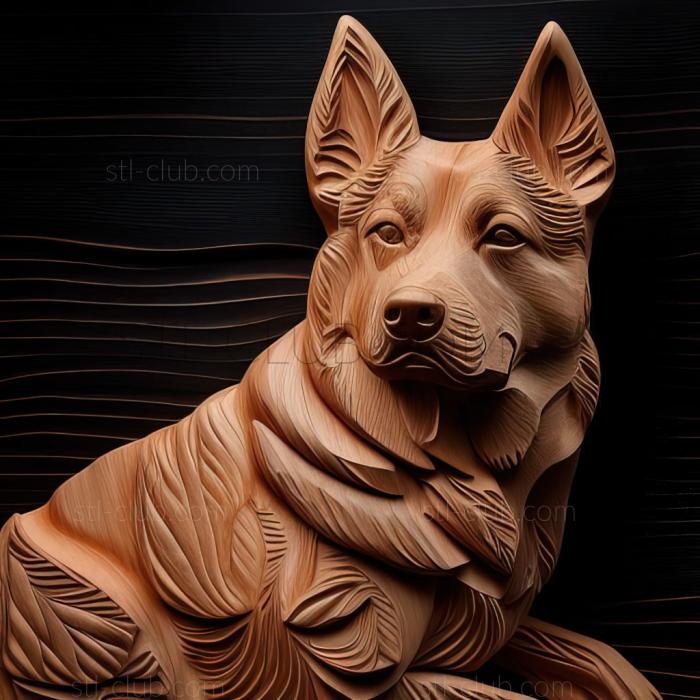 3D model st Hokkaido dog breed dog (STL)